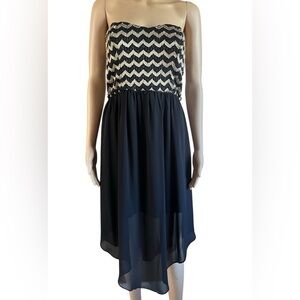 A. Byer Black and Gold High Low Dress New with Tags